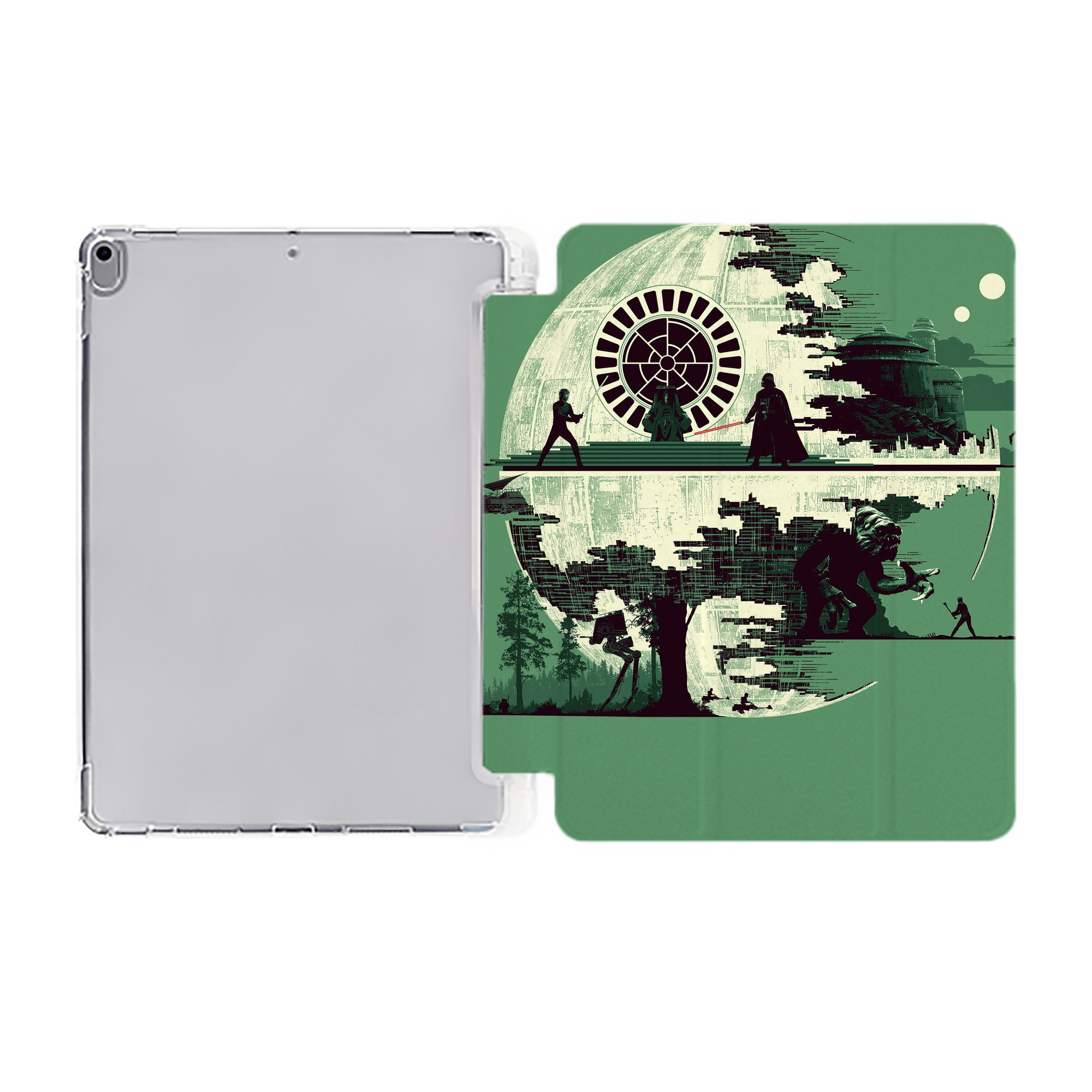 （画像用） スター・ウォーズ Star Wars IPad ケース ペン収納付き 三つ折りスタンド PUレザー×シリコン 対応機種9.5/10.5/10.9インチ